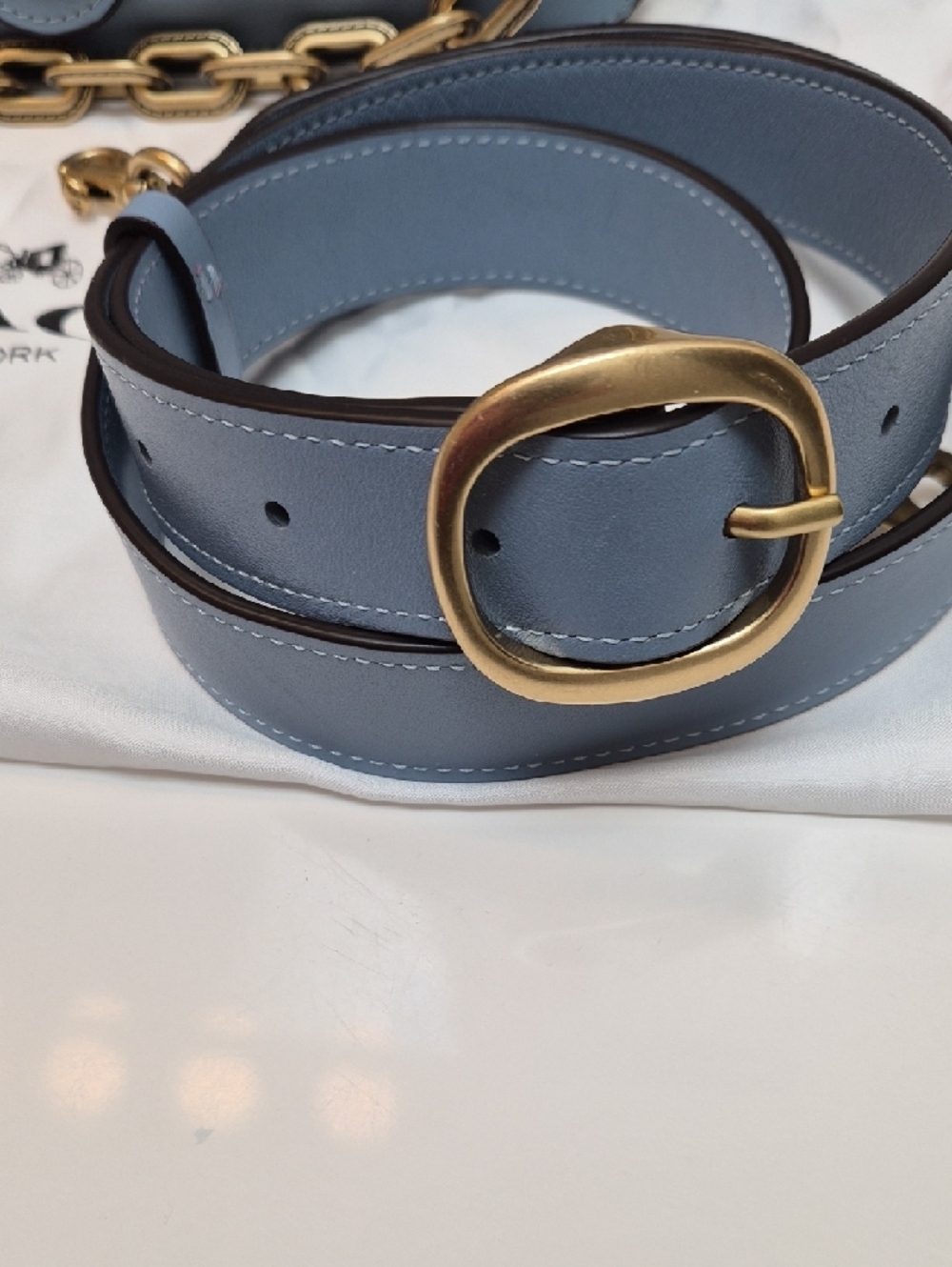 Coach Tabby Chain Purse In Bluebell - Picture 3 of 12